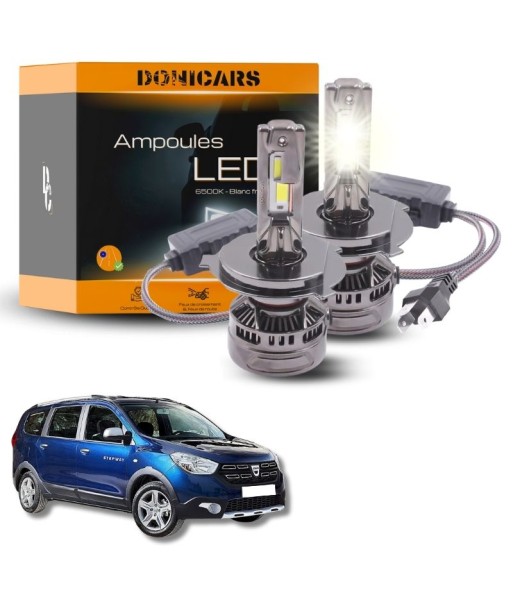 Pack Ampoules LED H4 140W Canbus - Dacia Lodgy (2012 à 2021) destockage