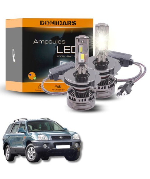 Pack Ampoules LED H4 140W Canbus - Hyundai Santa Fe 1 (2000 à 2006) en stock