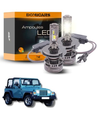 Pack Ampoules LED H4 140W Canbus - Jeep Wrangler 2 (TJ) (1997 à 2006) français