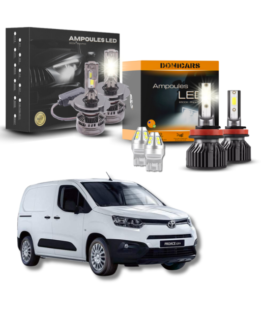 Pack Ampoules LED Complet pour Toyota Proace City (2019 à 2024) - Feux de Croisement, Feux de Route, et Feux de Position Vous souhaitez 