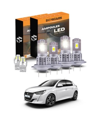 Pack Ampoules LED Complet Peugeot 208 (2019 à 2024) - Feux de Position, Feux de Croisement + Feux de Route le des métaux précieux