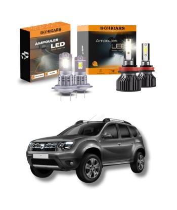 Pack Ampoules LED Complet Dacia Duster (2010 à 2017) - Feux de Croisement + Feux de Route les muscles