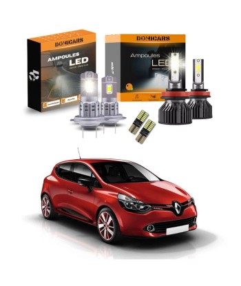 Pack Ampoules LED Complet Renault Clio 4 (2012 à 2019) - Feux de Position, Feux de Croisement + Feux de Route le concept de la Pate a emporter 