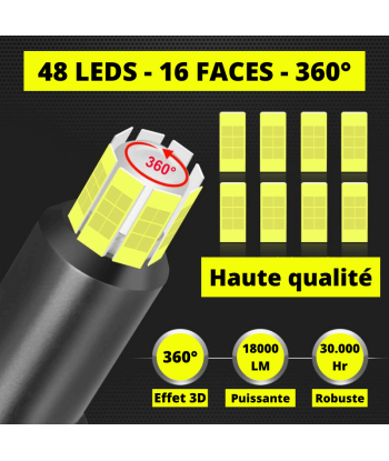 Lampadine per fari a LED Angel Eyes 6000K 18000Lm des créatures d'habitude