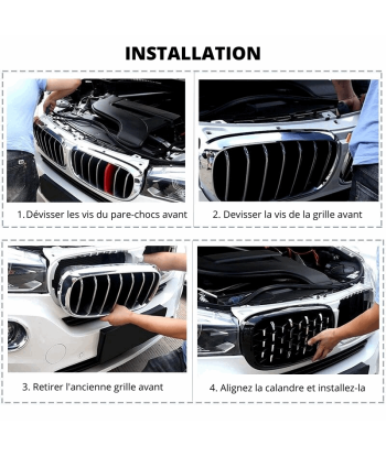 Griglia Griglia BMW Serie 5 2010-2016 Diamond Style ABS Dans la société mordern