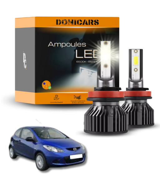 Pack lampadine LED H4 Mazda 2 fase 2 (dal 2008 al 2014) - Kit LED Les magasins à Paris