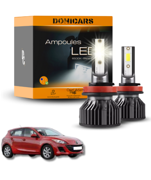 Pack lampadine LED H11 Mazda 3 fase 2 (dal 2009 al 2013) - Kit LED les ctes