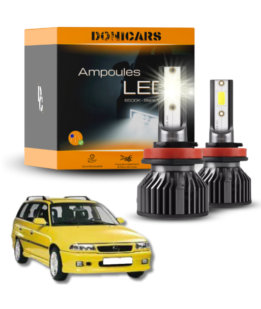 Pack lampadine LED H4 Opel Astra F (dal 1991 al 1998) - Kit LED rembourrage situé sous