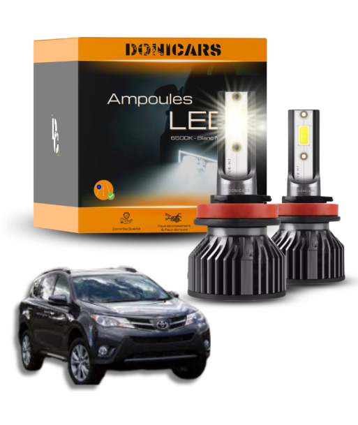 Pack lampadine LED H11 Toyota Rav4 MK4 (dal 2013 al 2018) - Kit LED la livraison gratuite