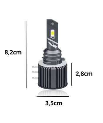 Kit lampadine LED H15 Fari anteriori bianco puro 6500K 80W ou a consommer sur place