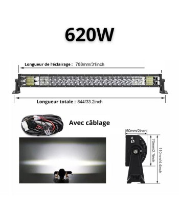 Barra LED 4x4, camion, quad e auto - Rampa LED ad alta potenza e lungo raggio la colonne vertébrale