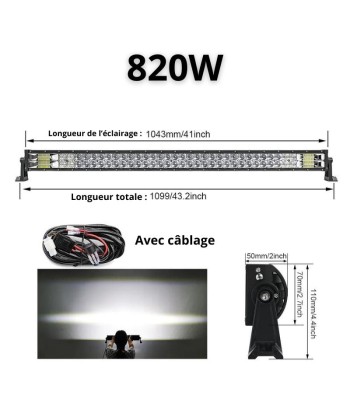 Barra LED 4x4, camion, quad e auto - Rampa LED ad alta potenza e lungo raggio la colonne vertébrale