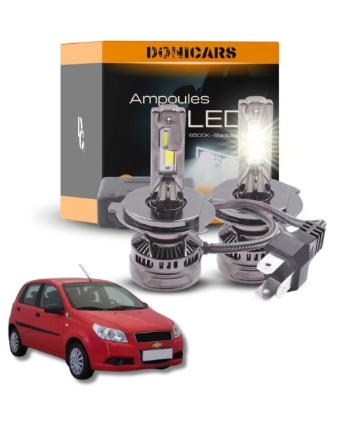 Pack Ampoules LED H4 140W Canbus - Chevrolet Aveo T250 (2005 à 2011) est présent 